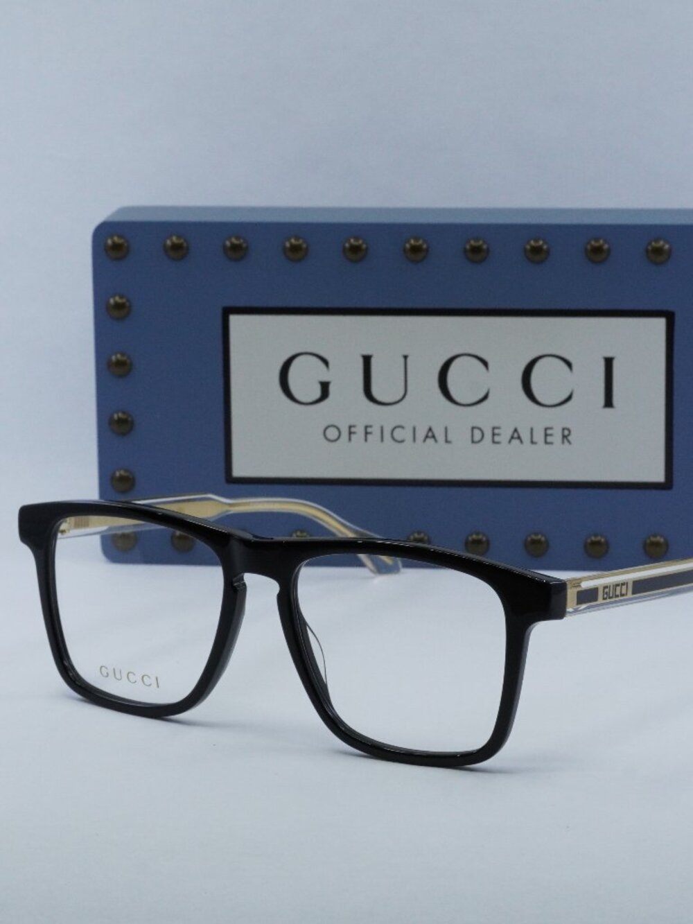 Gucci GG0561ON 001 Square Eyeglasses 54mm - Black / Gold